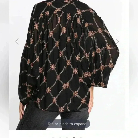 Johnny Was Iman Embroidered button down blouse s/m - Picture 4 of 9